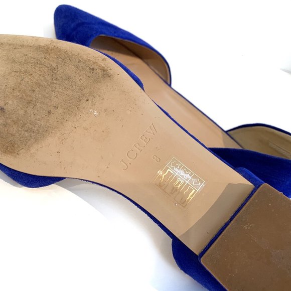 J. Crew Suede Cobalt Blue Flats - Picture 6 of 8